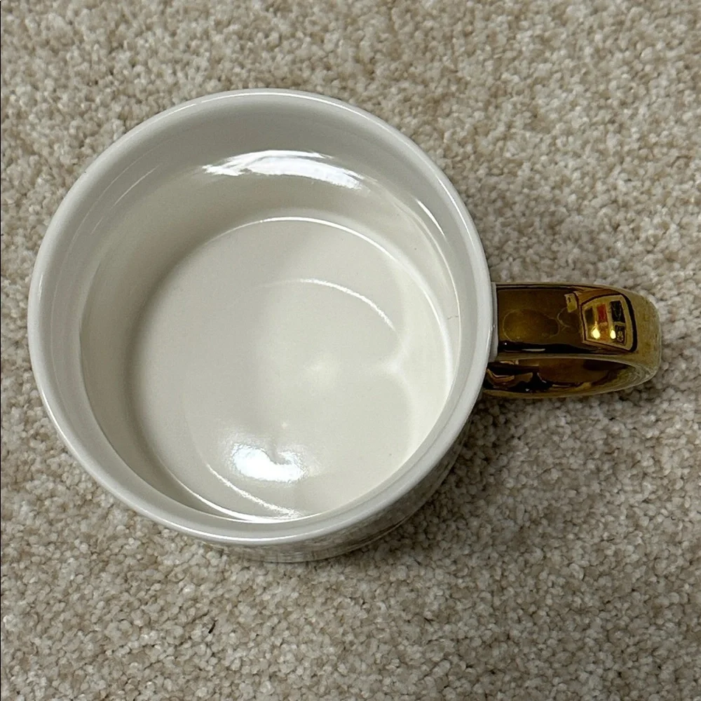 Letter “A” White Ceramic Floral 16 Ounce Mug NWOT - Picture 4 of 7